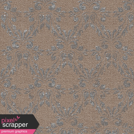 Touch of Sparkle Christmas Paper Damask Tan