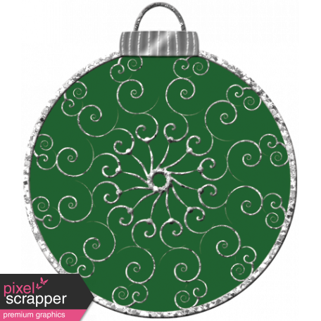 Touch of Sparkle Christmas Ornament Green 03