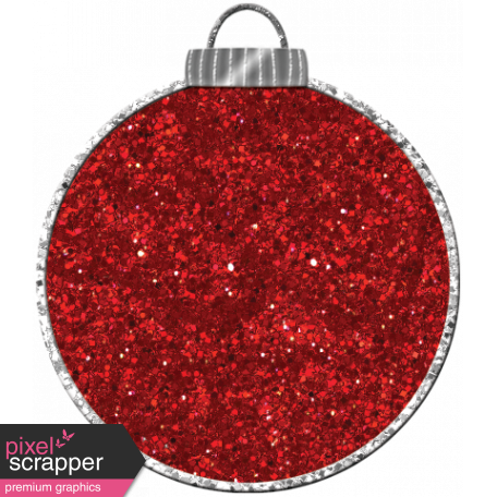 Touch of Sparkle Christmas Ornament Red Glitter