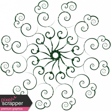 Touch of Sparkle Christmas Snowflake Green 03