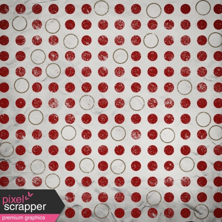 Paper Dots Circles Distressed Tan Red