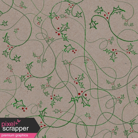 Touch of Sparkle Christmas Paper Holly