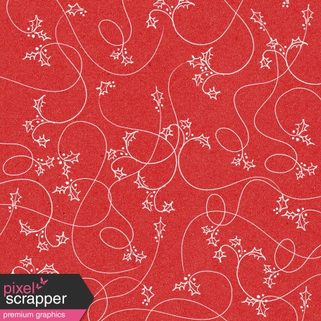 Touch of Sparkle Christmas Paper Holly Red