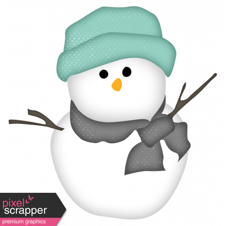 Snow Day Snowman Teal Hat