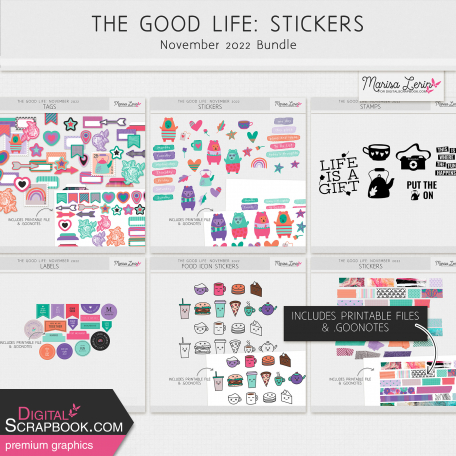 The Good Life: November 2022 Stickers Bundle