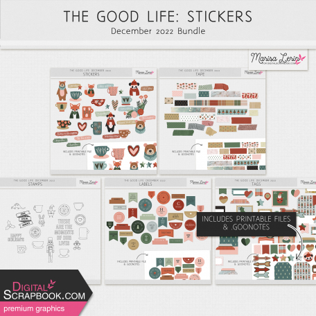 The Good Life: December 2022 Stickers Bundle