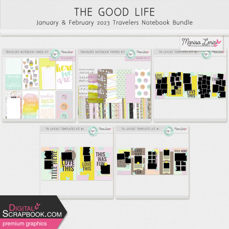 The Good Life: January/February 2023 Travelers Notebook Bundle