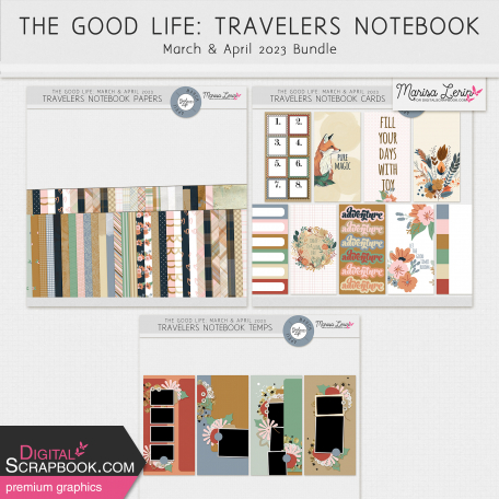 The Good Life: March & April 2023 Travelers Notebook Bundle