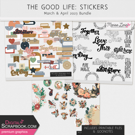 The Good Life: March & April 2023 Stickers Bundle