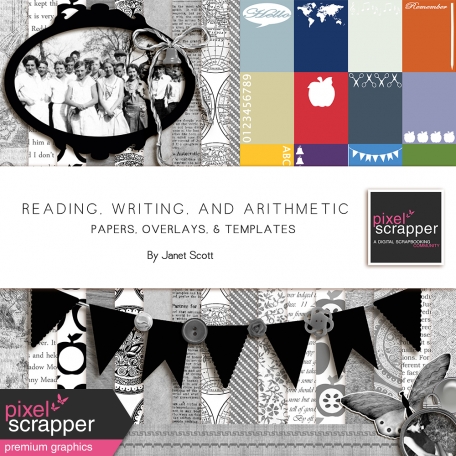 Reading, Writing, and Arithmetic - Papers, Templates, and Overlays Bundle