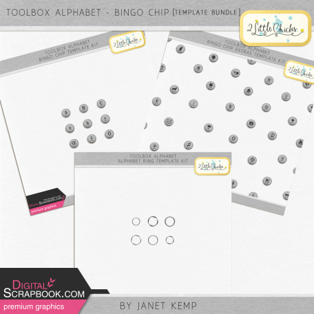 Toolbox Alphabet - Bingo Chip Template Bundle