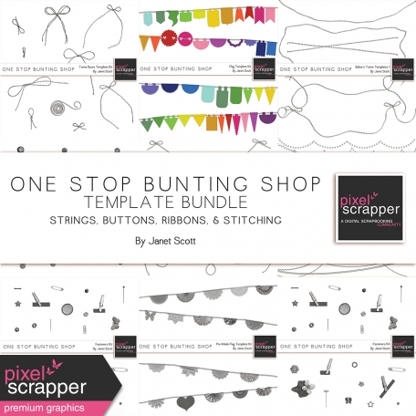 One Stop Bunting Shop Template Bundle