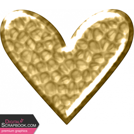 Hilary: Elements: Enamel Heart Gold