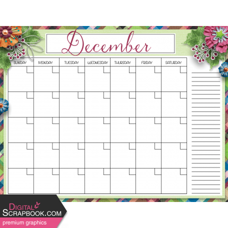 My Everyday - December 2021 - Calendar Horizontal 