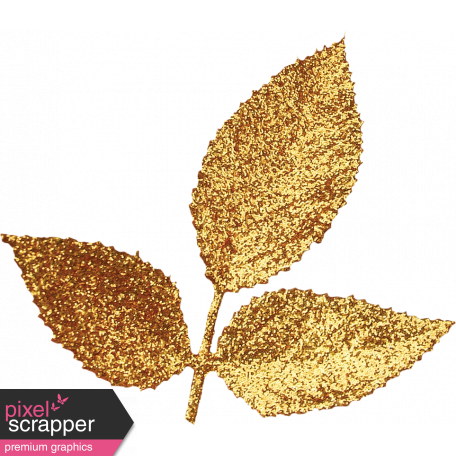 Spookalicious - Gold Glitter Leafy Branch