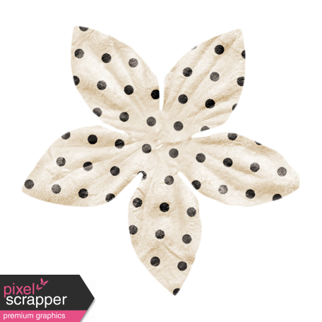 Spookalicious - Little Black Polka Dot Flower 