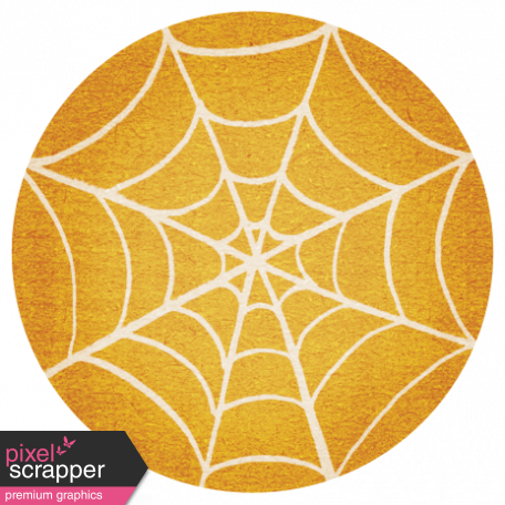 Spookalicious - Orange Spiderweb Tag