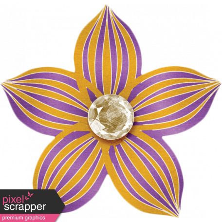 Spookalicious - Purple Orange Striped Flower 