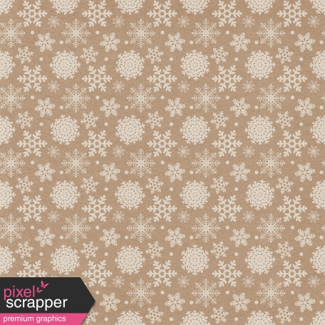 Sweater Weather Papers - Brown With White Snowflake