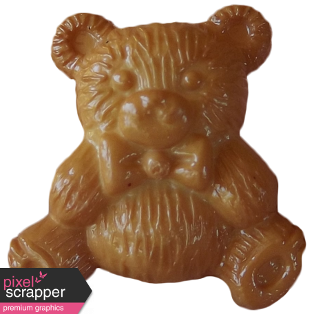 Button Mix Set # 04 - Button 02 - Brown Bear