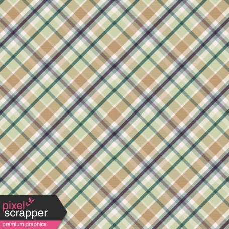 The Good Life: August Papers 2 - Green Tan Purple Plaid