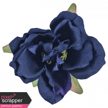 Cozy Kitchen Navy Blue Silk Flower