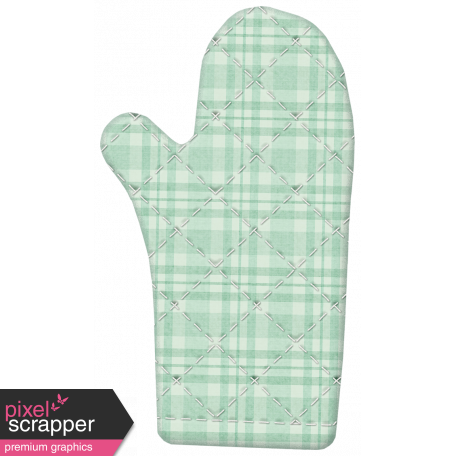 Cozy Kitchen Mint Green Oven Glove