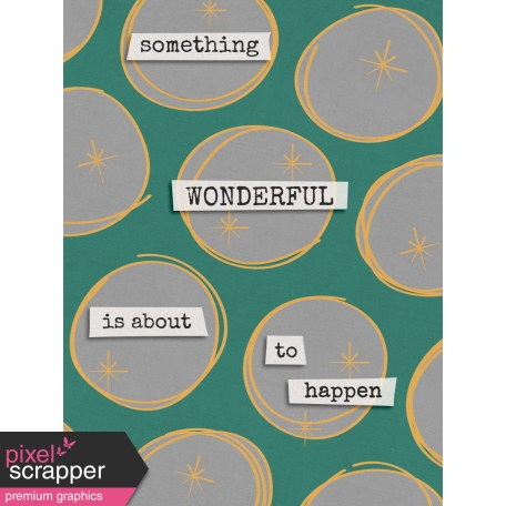 Bright Days Filler - Wonderful Journal Card (Vertical)