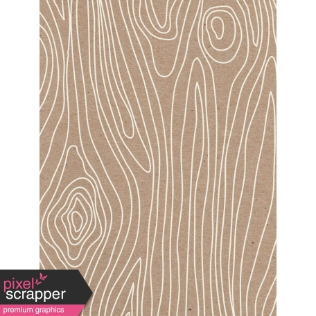 Pocket Basics Kraft - Wood Grain Journal Card