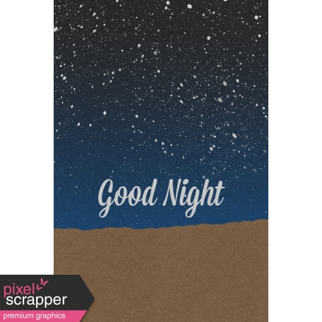 Good Day Skyline - Night Journal Card Vertical w/ Text (4x6)