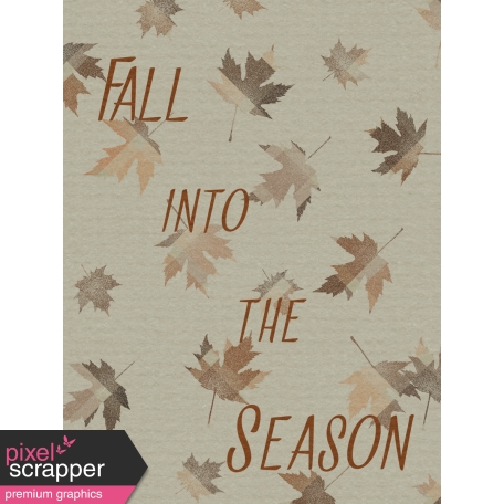 Autumn Day Journal Card - Leaves (Vertical)