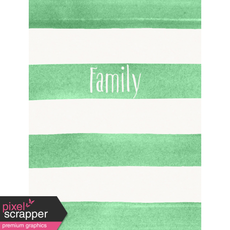 Good Day - Journal Card Paint Stripes Family 3x4v