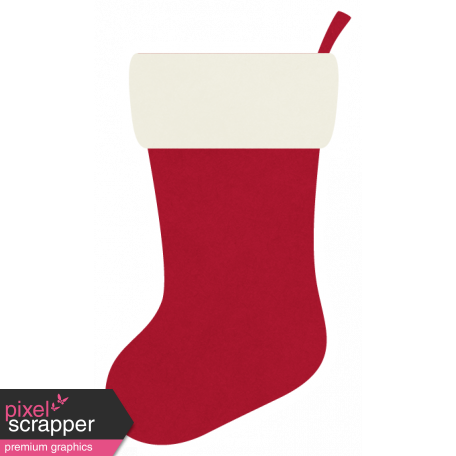 Christmas Day_Sticker Stocking Red
