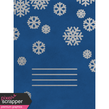 Christmas Day - JC Snowflakes Silver Blue 3x4