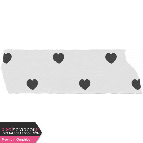 Crazy In Love - Tape Hearts White Black