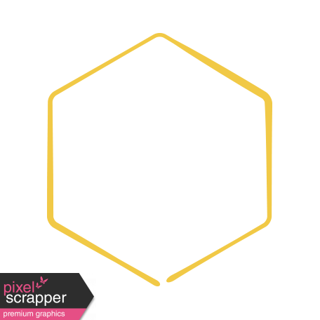 Doodle Yellow Hexagon Medium 3