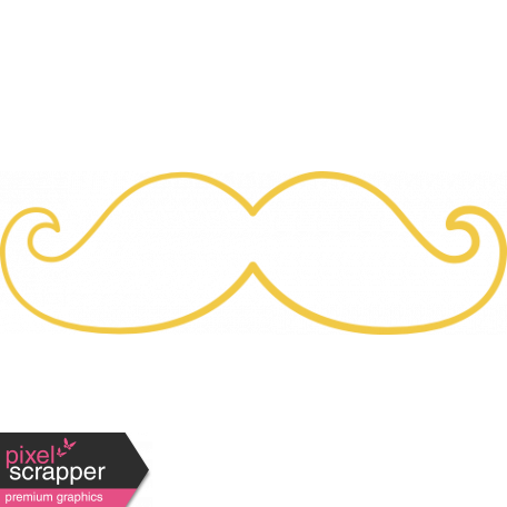 Doodle Yellow Mustache 2