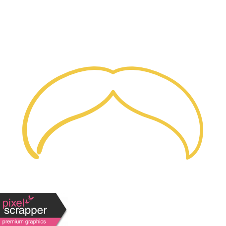 Doodle Yellow Mustache 5