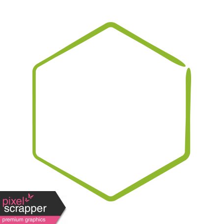 XY Doodle - Lime Hexagon Medium 2