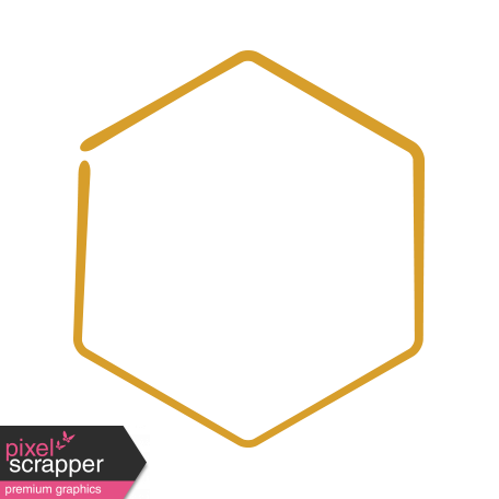 XY Doodle - Mustard Hexagon Medium 1