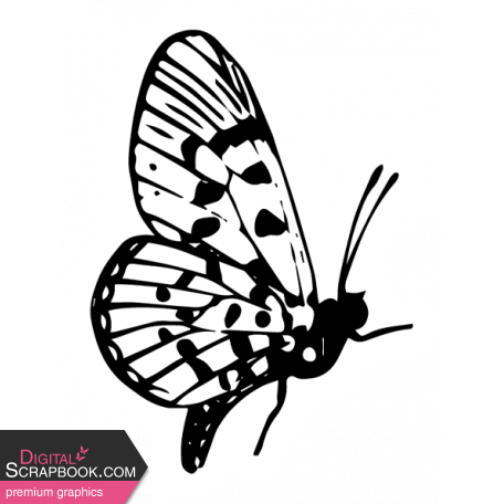 Shabby Vintage #3 Butterfly Sticker 01