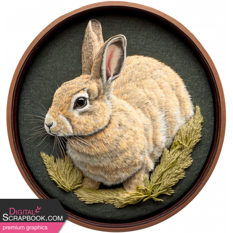 Easter Embroidered Badge Rabbit 03