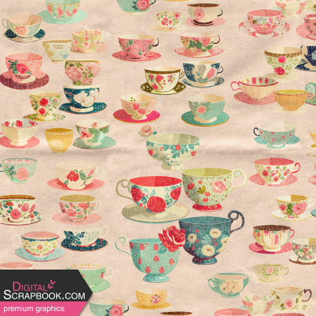 Teacups & Teapots Papers Kit Paper 1b