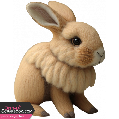 Easter Ephemera Fuzzy Bunny