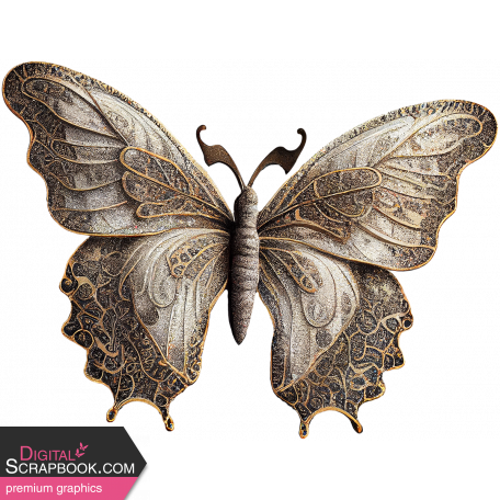 Shabby Vintage #14 Glitter Butterfly 03