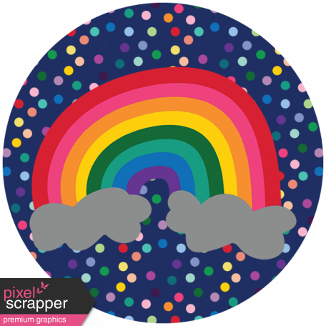 Rainbow Print Circle1