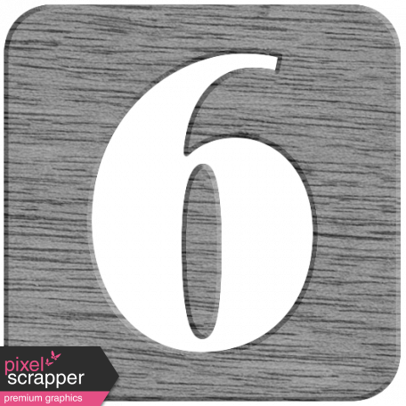 Square Wood Number 6 Template