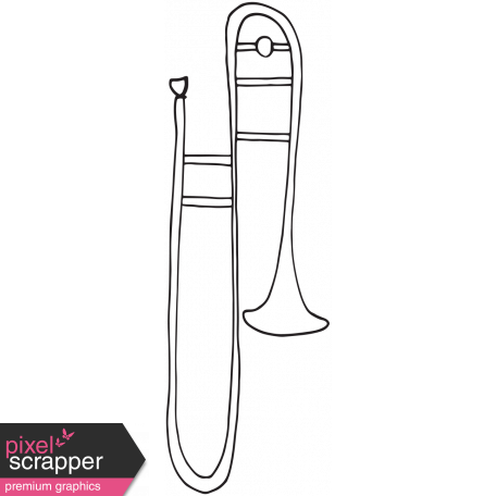 Art Class Music Doodle Trombone Template