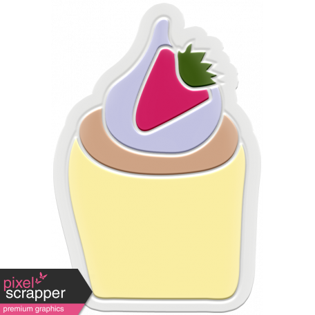 Unicorn Tea Party Element - Rubber Cupcake 2