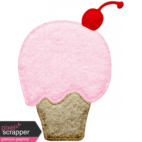 Seriously Sweet Element - Felt Cupcake 2